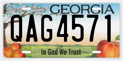 GA license plate QAG4571