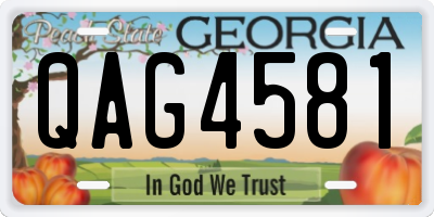 GA license plate QAG4581