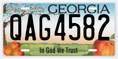 GA license plate QAG4582