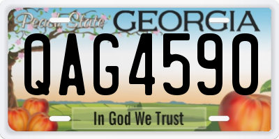 GA license plate QAG4590