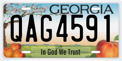 GA license plate QAG4591