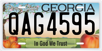 GA license plate QAG4595