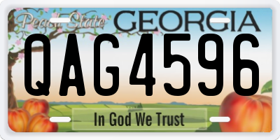 GA license plate QAG4596