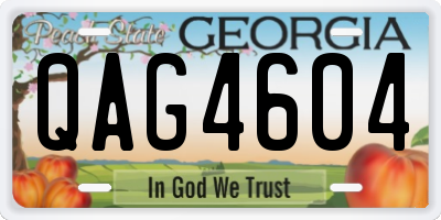 GA license plate QAG4604