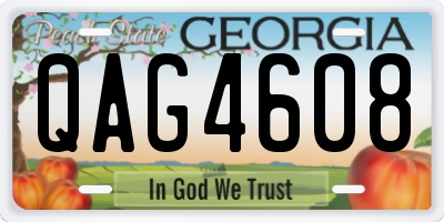 GA license plate QAG4608