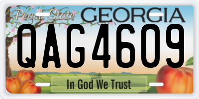 GA license plate QAG4609