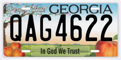 GA license plate QAG4622