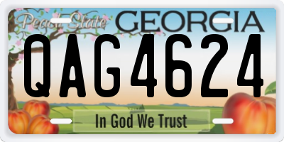 GA license plate QAG4624
