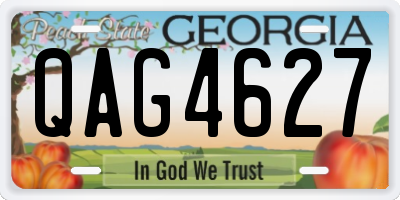 GA license plate QAG4627