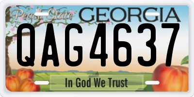 GA license plate QAG4637