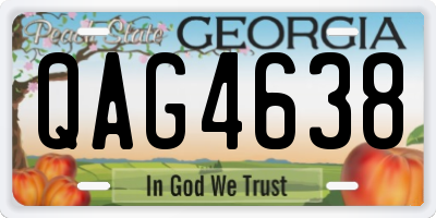 GA license plate QAG4638