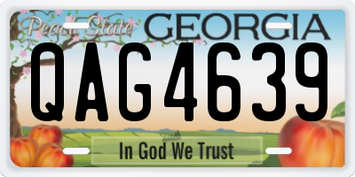 GA license plate QAG4639