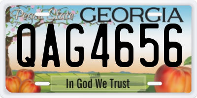 GA license plate QAG4656