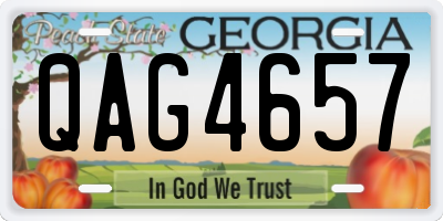 GA license plate QAG4657