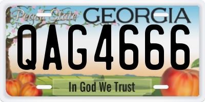 GA license plate QAG4666