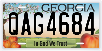 GA license plate QAG4684