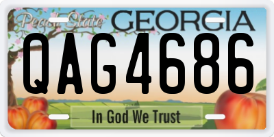 GA license plate QAG4686