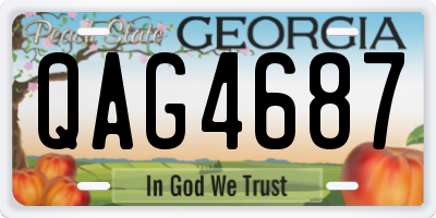 GA license plate QAG4687