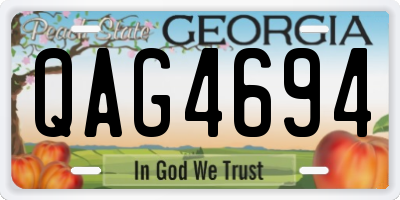 GA license plate QAG4694