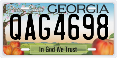 GA license plate QAG4698