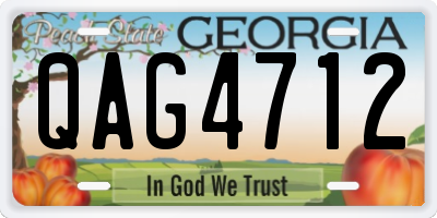 GA license plate QAG4712