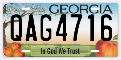 GA license plate QAG4716