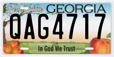 GA license plate QAG4717