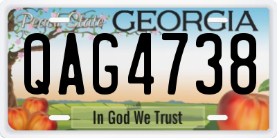 GA license plate QAG4738