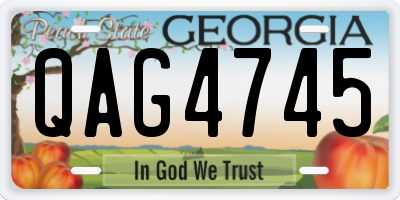 GA license plate QAG4745