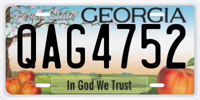 GA license plate QAG4752