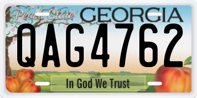 GA license plate QAG4762