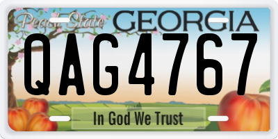 GA license plate QAG4767