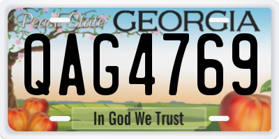 GA license plate QAG4769