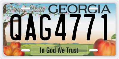 GA license plate QAG4771