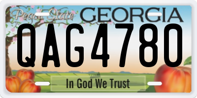 GA license plate QAG4780