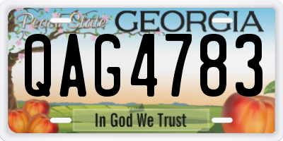 GA license plate QAG4783