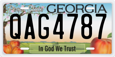 GA license plate QAG4787