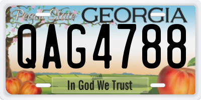 GA license plate QAG4788