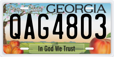 GA license plate QAG4803