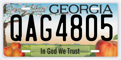 GA license plate QAG4805