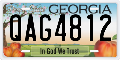 GA license plate QAG4812