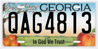 GA license plate QAG4813