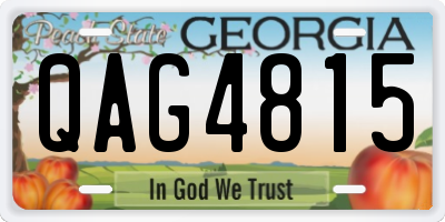 GA license plate QAG4815