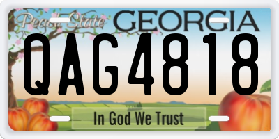 GA license plate QAG4818