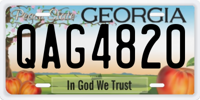 GA license plate QAG4820