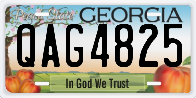 GA license plate QAG4825