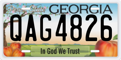 GA license plate QAG4826