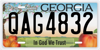 GA license plate QAG4832