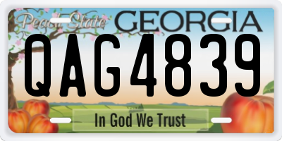 GA license plate QAG4839