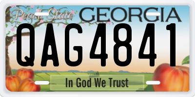 GA license plate QAG4841